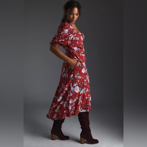 Anthropologie Maeve Puff-Sleeve Dress - Picture 8 of 16